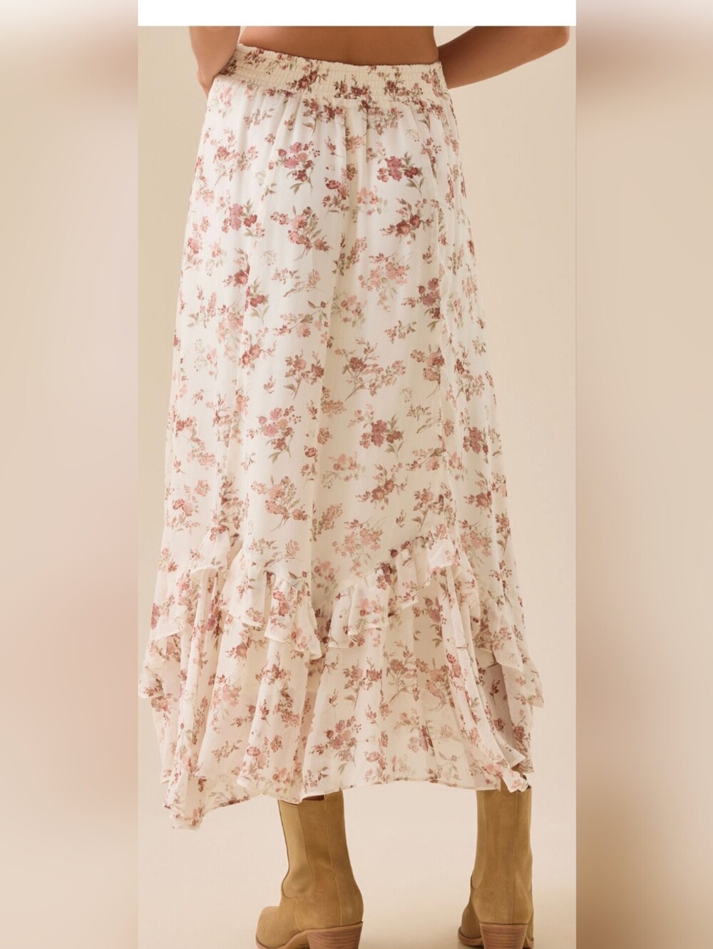 Alter'd STATE Floral Skirt - Blush